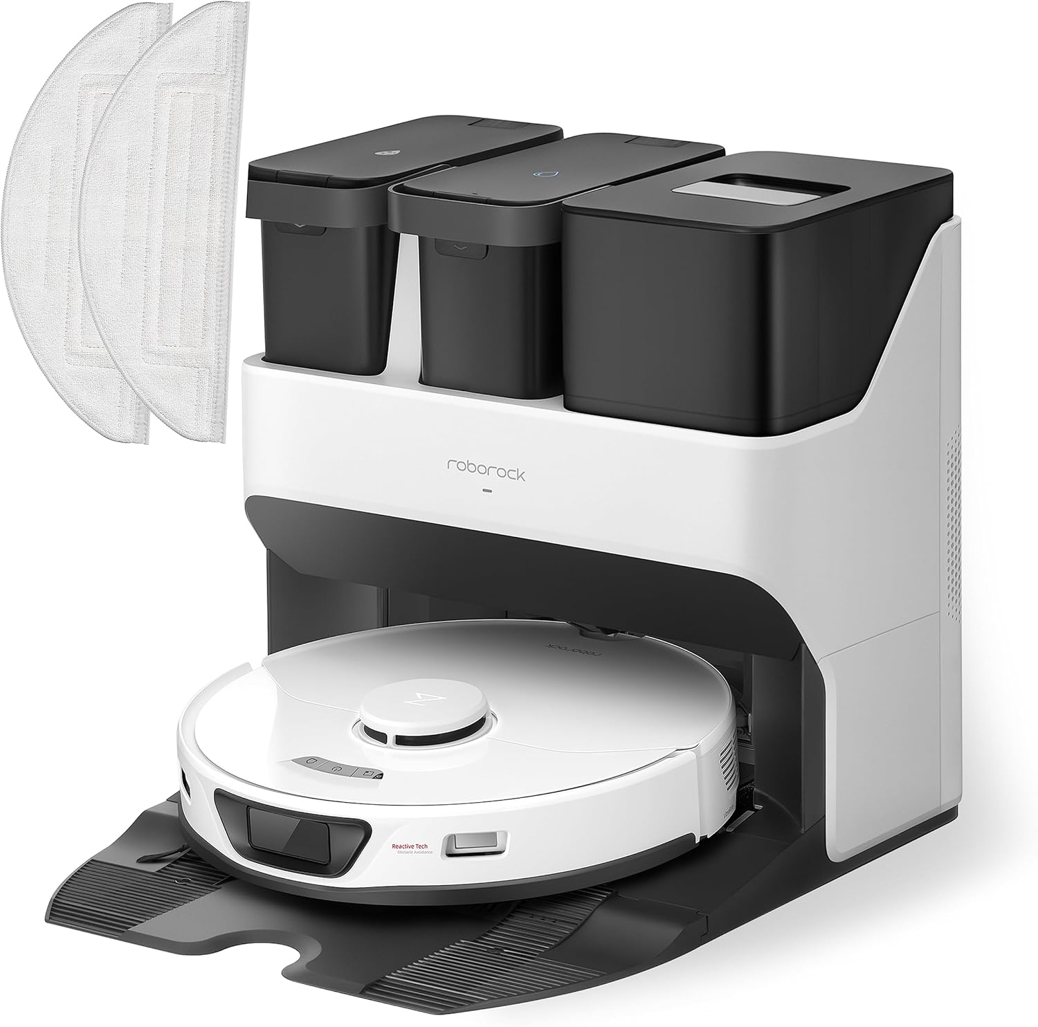 roborock S7 Max Ultra Robot Vacuum Mop and Mop Cloth Bundle, White