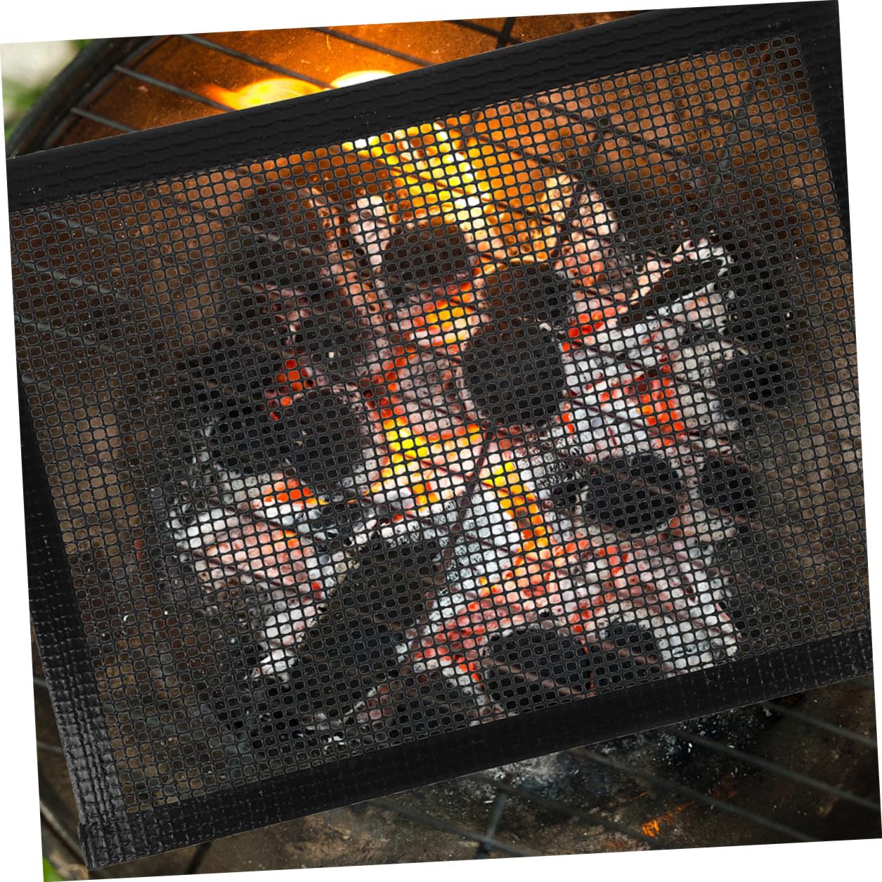 ORFOFE 3 Stück Antihaft BBQ Grillmatten aus lebensmittelechtem PTFE hitzebeständig Wiederverwendbare Grillmatte für Gas Elektro und Holzkohlegrills leicht zu Wiederverwendbar