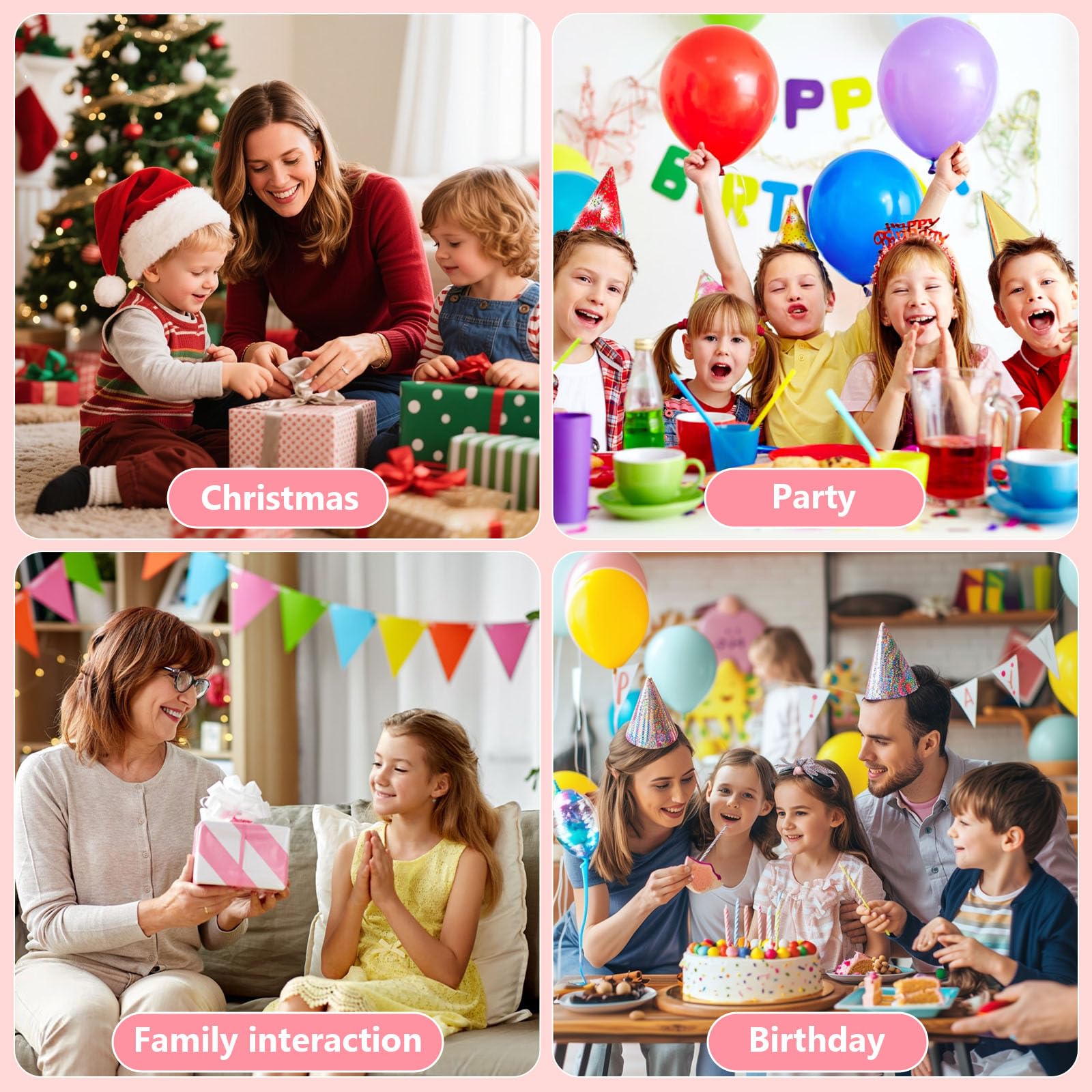 ERAY Micrófono Karaoke Portátil con 2 Micrófonos Inalámbricos Bluetooth para Niños: Sistema con Efectos de Voz, Luces LED y Altavoz - Ideal para Bodas, Fiestas y Cumpleaños — view 2