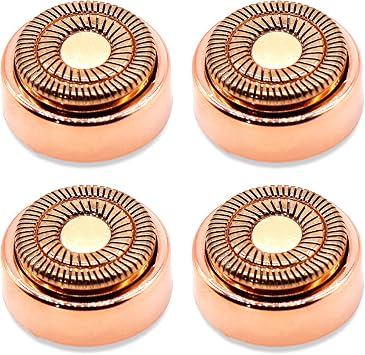 4 Count Facial Hair Remover Replacement Heads with 1 Cleaning Brush, for Flawless Finishing Touch Facial Hair Removal Tool for Women