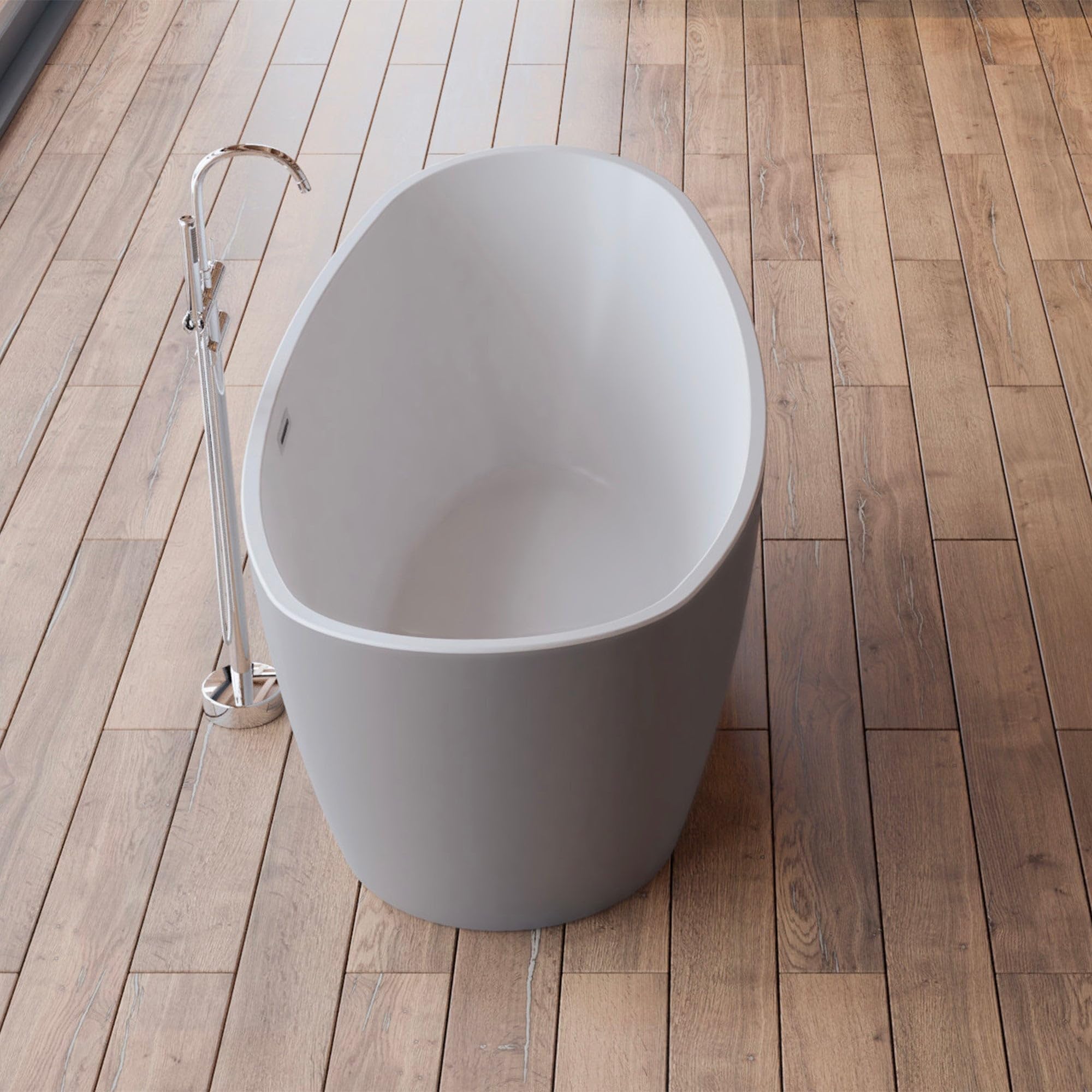 SPALINA NEROON 2.0 Grigia, Vasca freestanding Ovale L 170 x l 80 cm