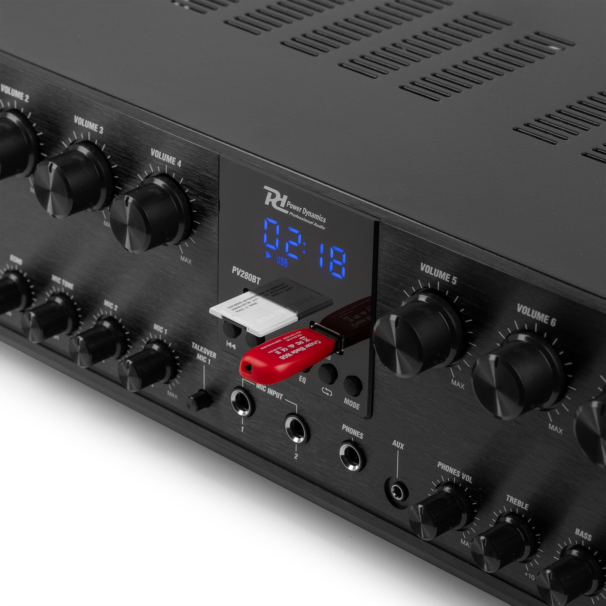 IMPIANTO AUDIO FILODIFFUSIONE 8 ZONE AMPLIFICATORE CON BLUETOOTH+CASSE AUDIO (ALTOPARLANTI NERI)
