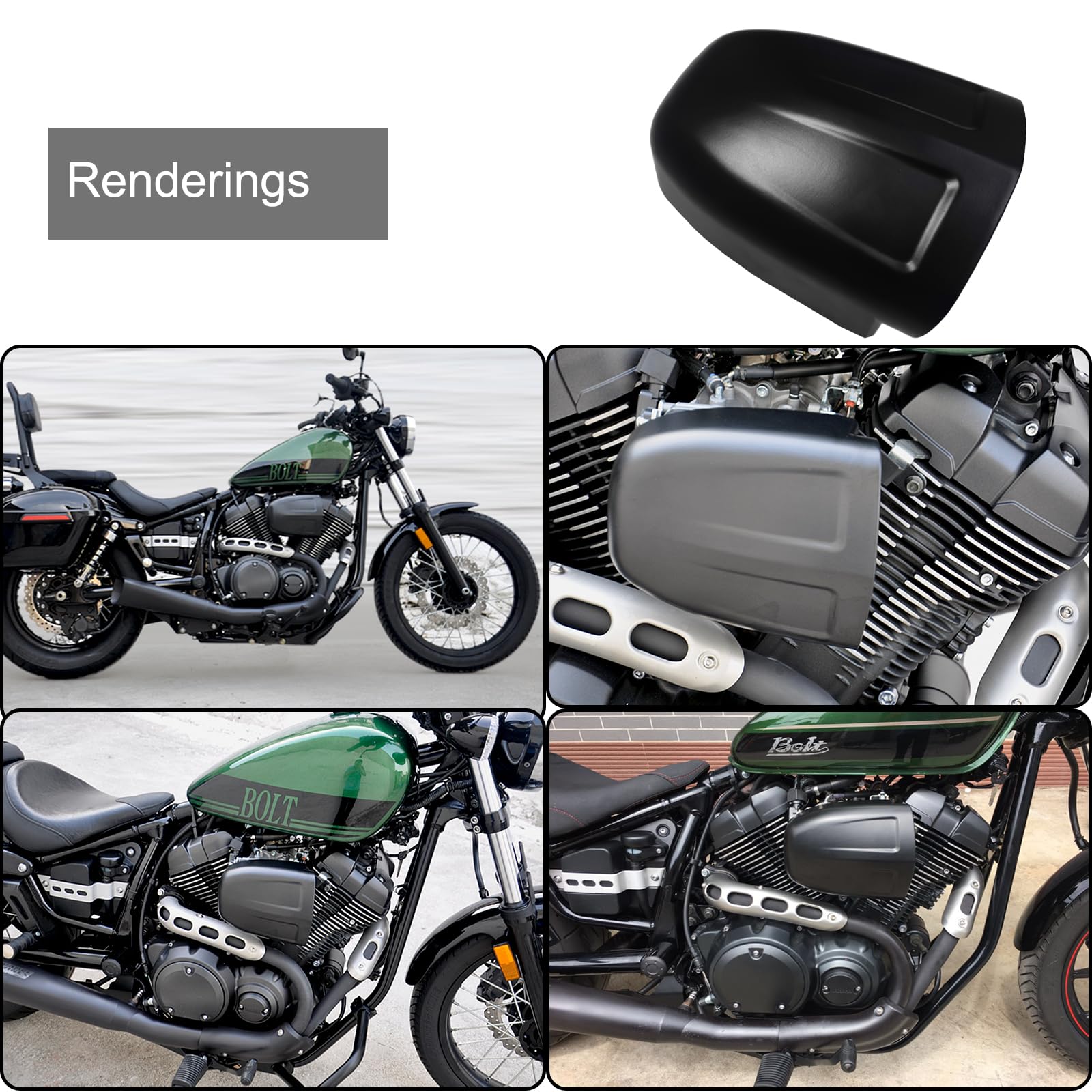 Amazon | MOJINLI ブラック エンジン エアフィルター ヤマハ XVS 950