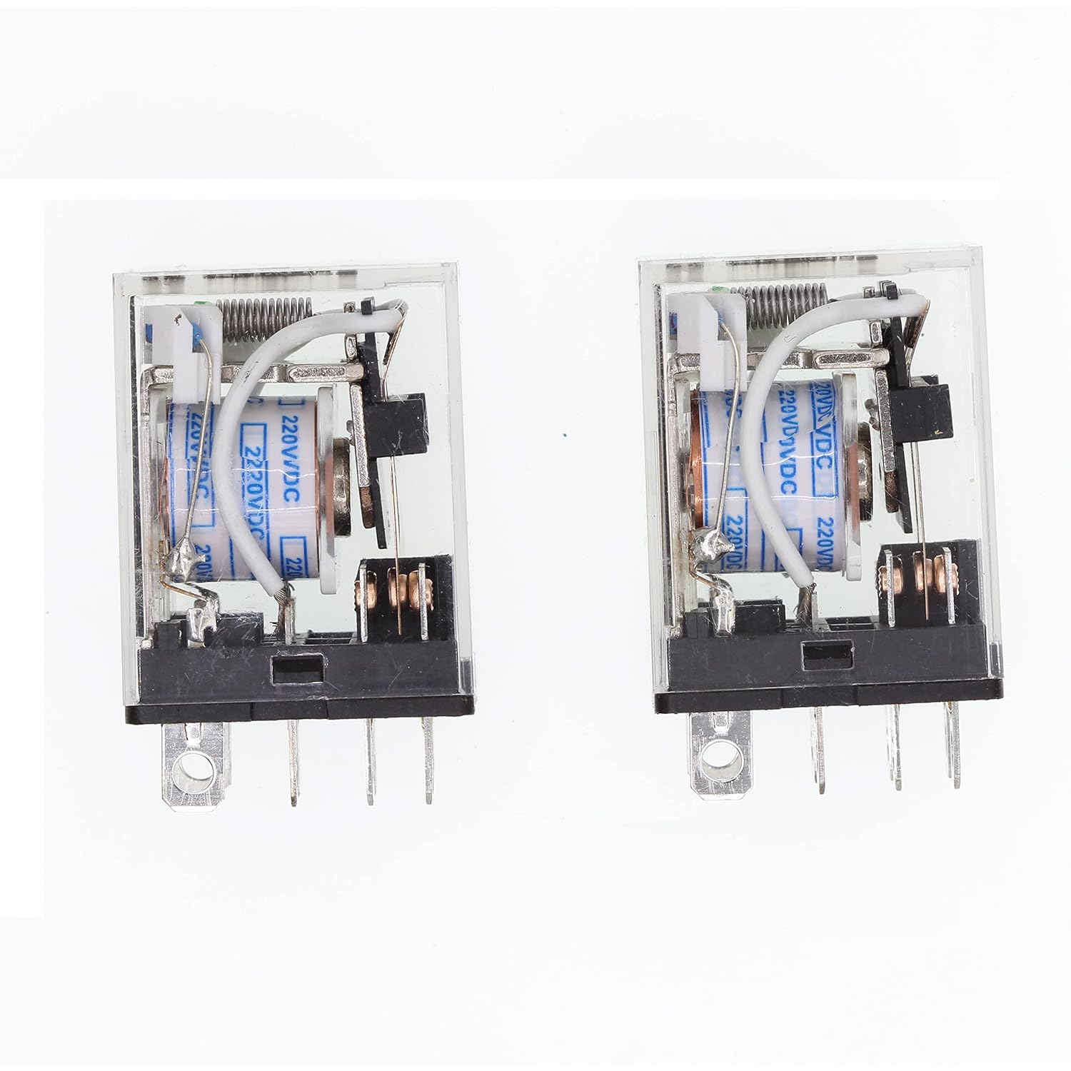 2PCS JQX-13F(D) DC 220V Coil DPDT 8Pin Miniature High Power Electromagnetic Relay