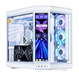 Velztorm LCD White Praetix Custom Built Y70 Touch Gaming Desktop PC (GeForce RTX 5090 32GB (Beats 4090), Liquid Cooled Intel i9-14900K, 64GB DDR5, 2TB PCIe SSD + 6TB HDD, 1000W PSU, WiFi 6, Win11Pro)