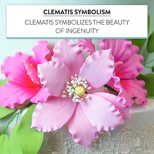 Miniatura 5 de Global Sugar Art Clematis - Flores de pastel de azúcar grandes, color rosa, 3 unidades por el chef Alan Tetreault