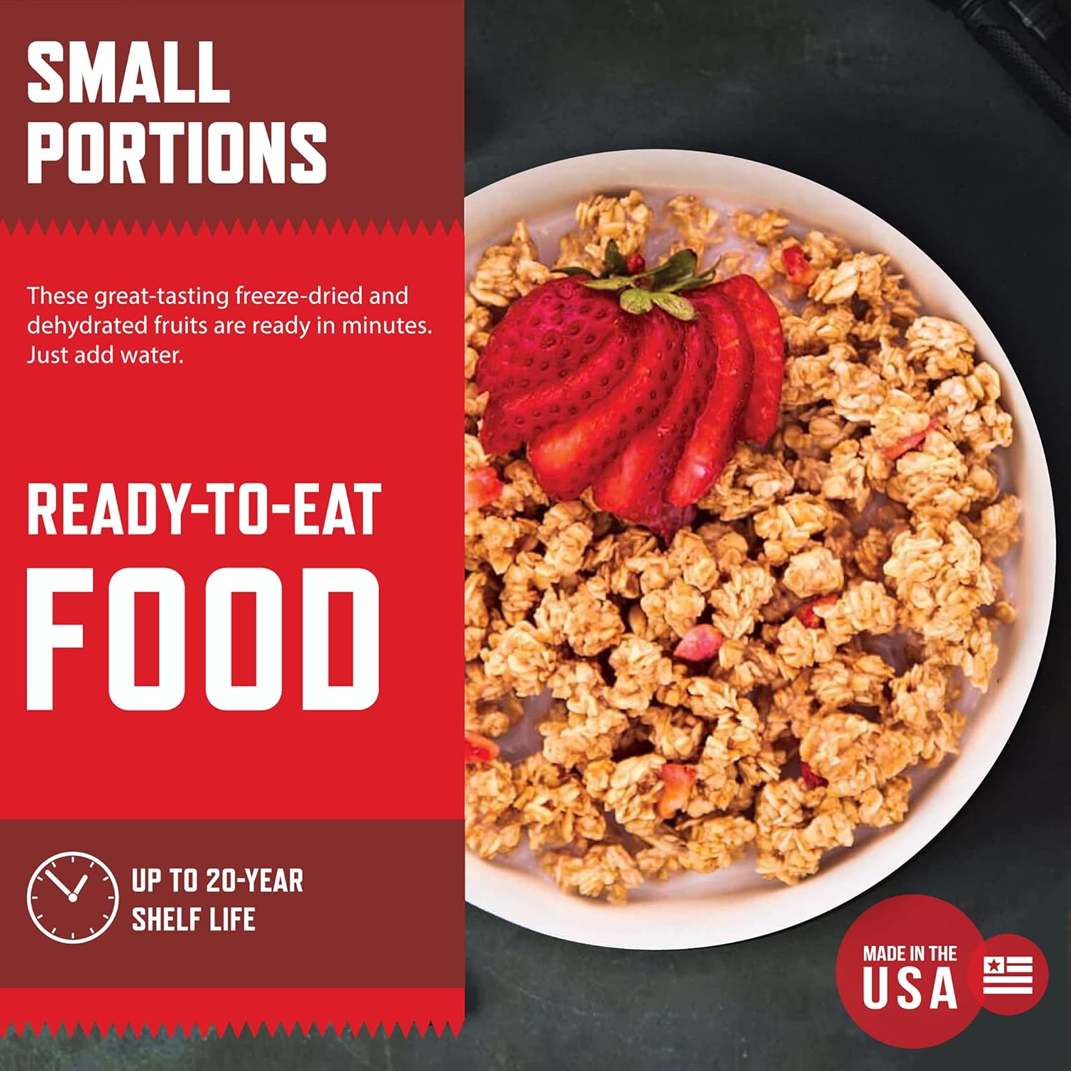 Authеntіс Crаzу Dеаlѕ ReadyWise Emergency Food Supply, Freeze-Dried Survival-Food Disaster Kit, Camping Food, Prepper Supplies, Emergency Supplies, Freeze-Dried Fruit Box, 20-Year Shelf Life, 48 Servings