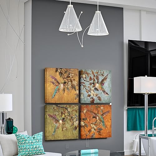 Miniatura 3 de sechars Lienzo decorativo para pared, diseño de colibríes, flores, pájaros, pinturas, decoración de colibrí, para decoración de dormitorio y cocina