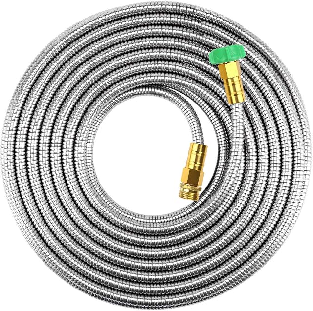 Tube de jardin en en acier inoxydable métal court 15 Pieds Boire Rv eau tuyau déshumidificateur égoutter raccord de connecteur de tuyau pièces jointes 3/4.