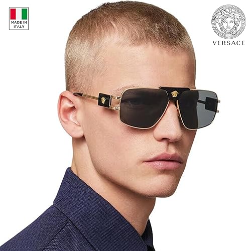 Miniatura 7 de Versace VE2251 Navigator Gafas de sol con kit de gafas de lujo eSHADES, Oro Gris Oscuro 2.480 in