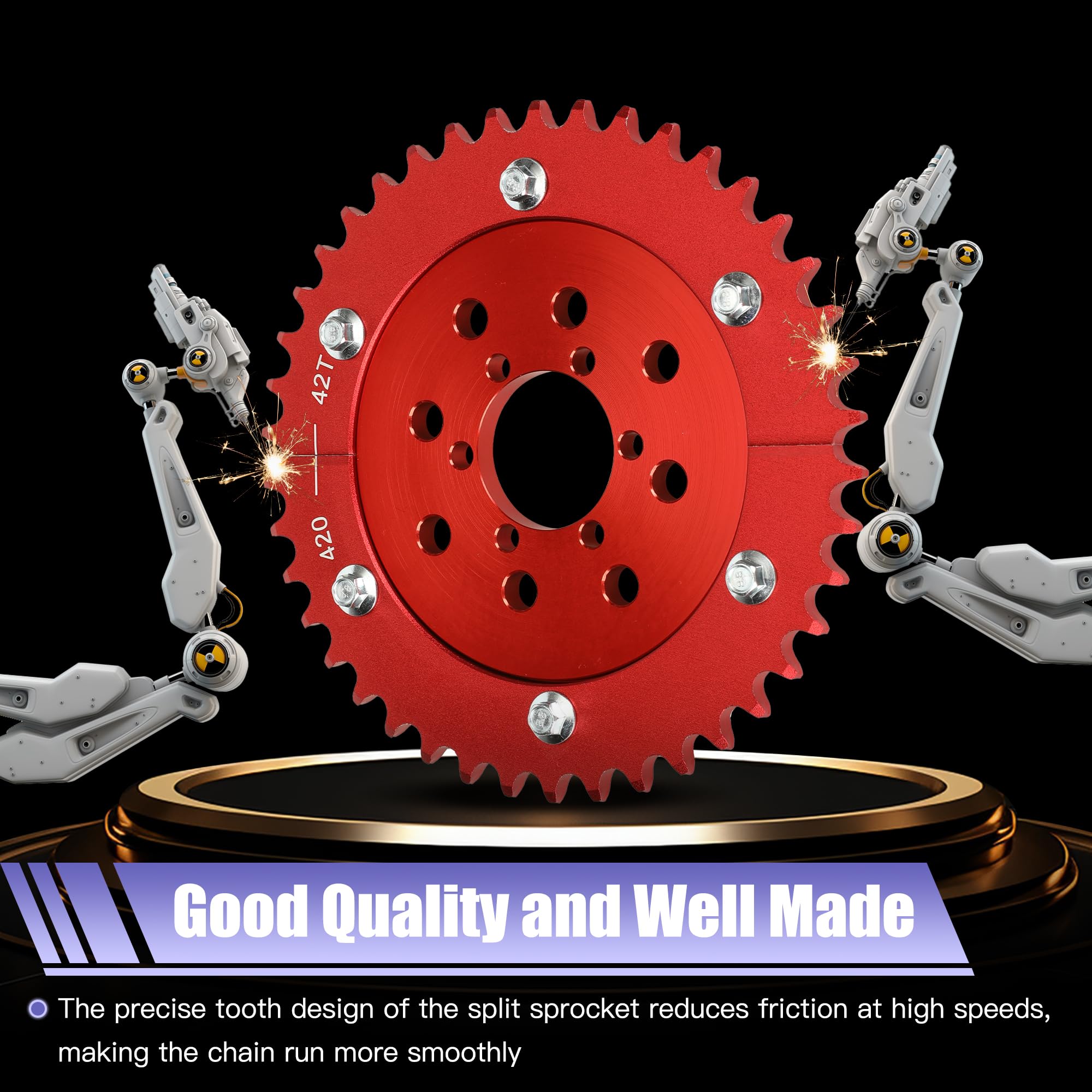 Mini Bike 420 Pignone 42 denti Go Kart Split Pignone Hub Compatibile con Coleman BT200X CT200U CT200U-EX Baja Warrior Massimo MB200 Predator 212cc 200cc 196cc 6.5hp Mini Bike Parts