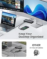 Vista 7 de Silkland Cable USB 4 de ángulo recto de 80Gbps para Thunderbolt 5, 1FT, ancho de banda de 120Gbps para 16K/Doble 8K, 240W, cable de video USB C