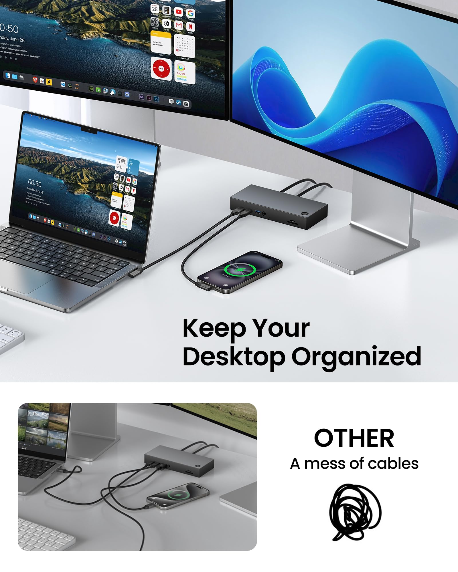 Silkland 80Gbps USB4 V2.0 Compatibile con Cavo Thunderbolt 5 3M 90 Gradi | fino a 120Gbps con Bandwidth Boost, 16K/Dual 8K, Ricarica Rapida 240W, Cavo USB-C per Thunderbolt 4/3, MacBook Pro, SSD, Dock