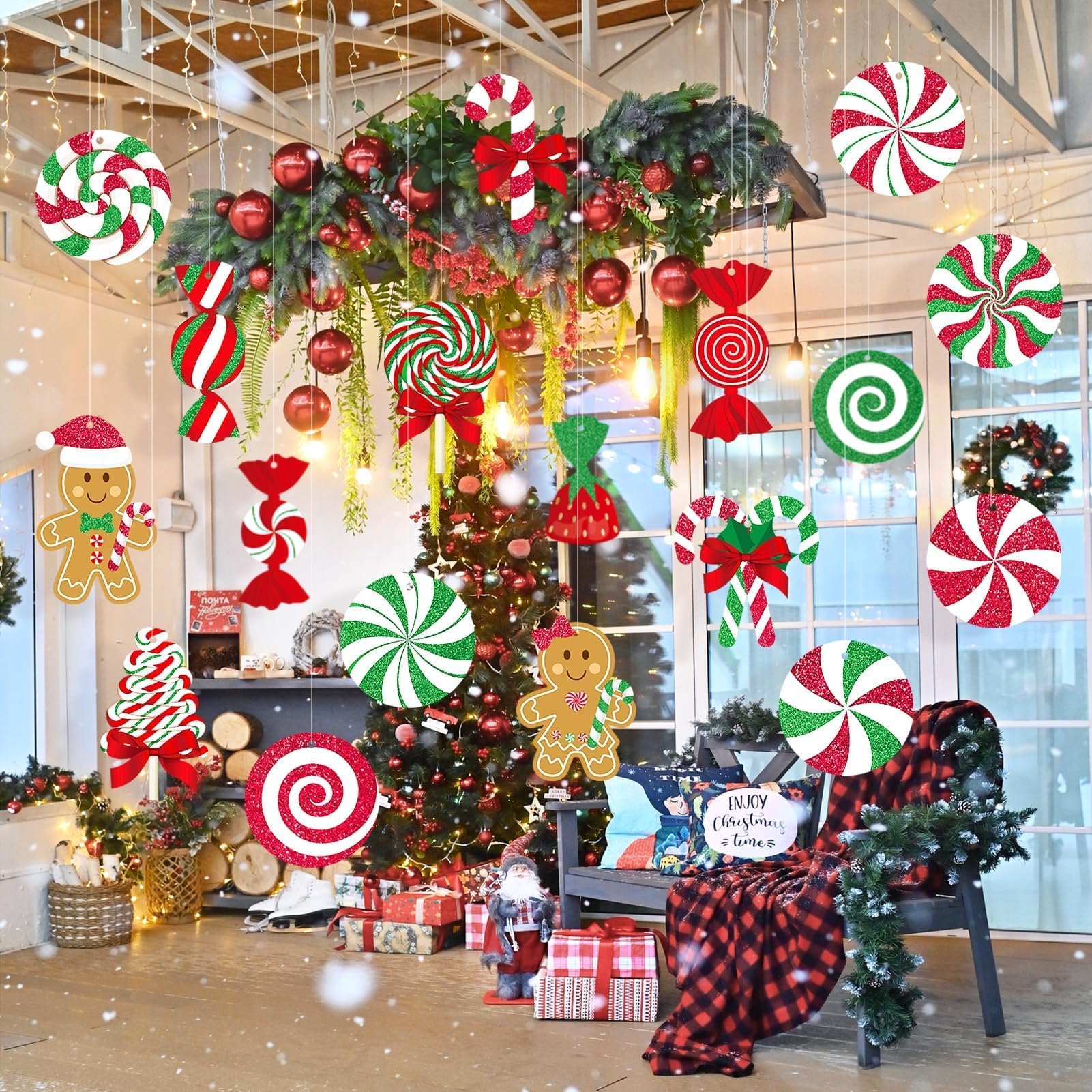 12 Pièces Décorations D'Arbre De Noël Pendentifs De Canne En Bonbon Décorations De Noël Pendentifs D'Arbre De Noël Décorations D'Arbre De Noël Décorations De Noël Suspendues Pour Décoration De Noël (R