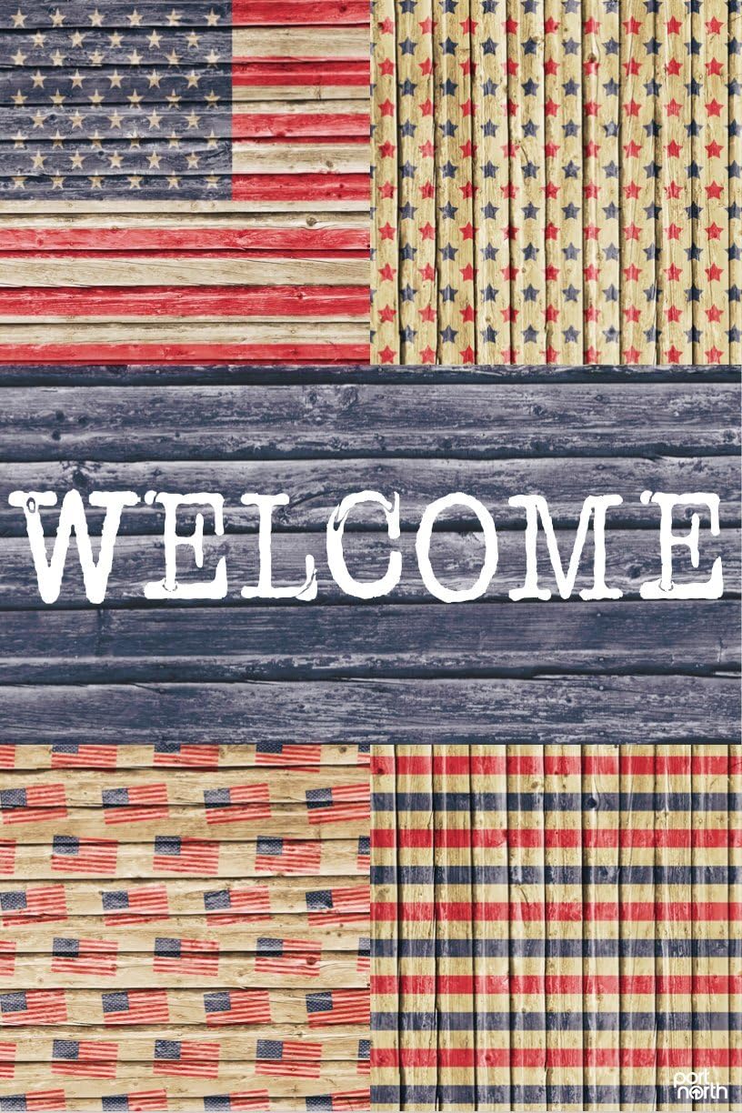 Patriotic Welcome Double Sided Outdoor Garden Flag