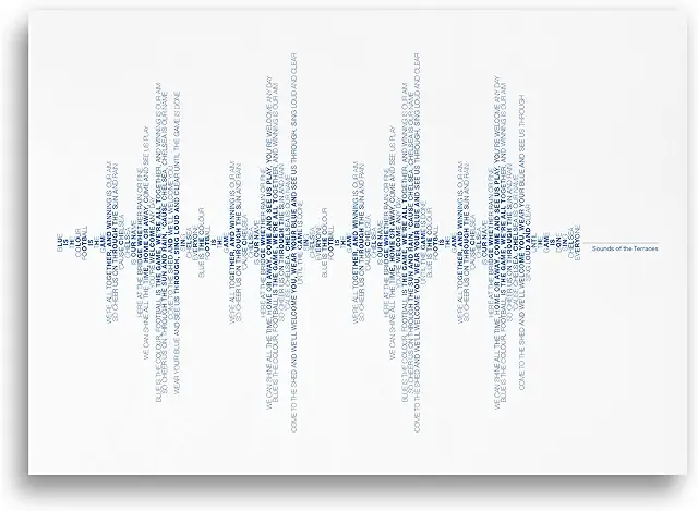 Chelsea 25/26 Away Kit Soundwave Typography Print - Personalized Football Gift