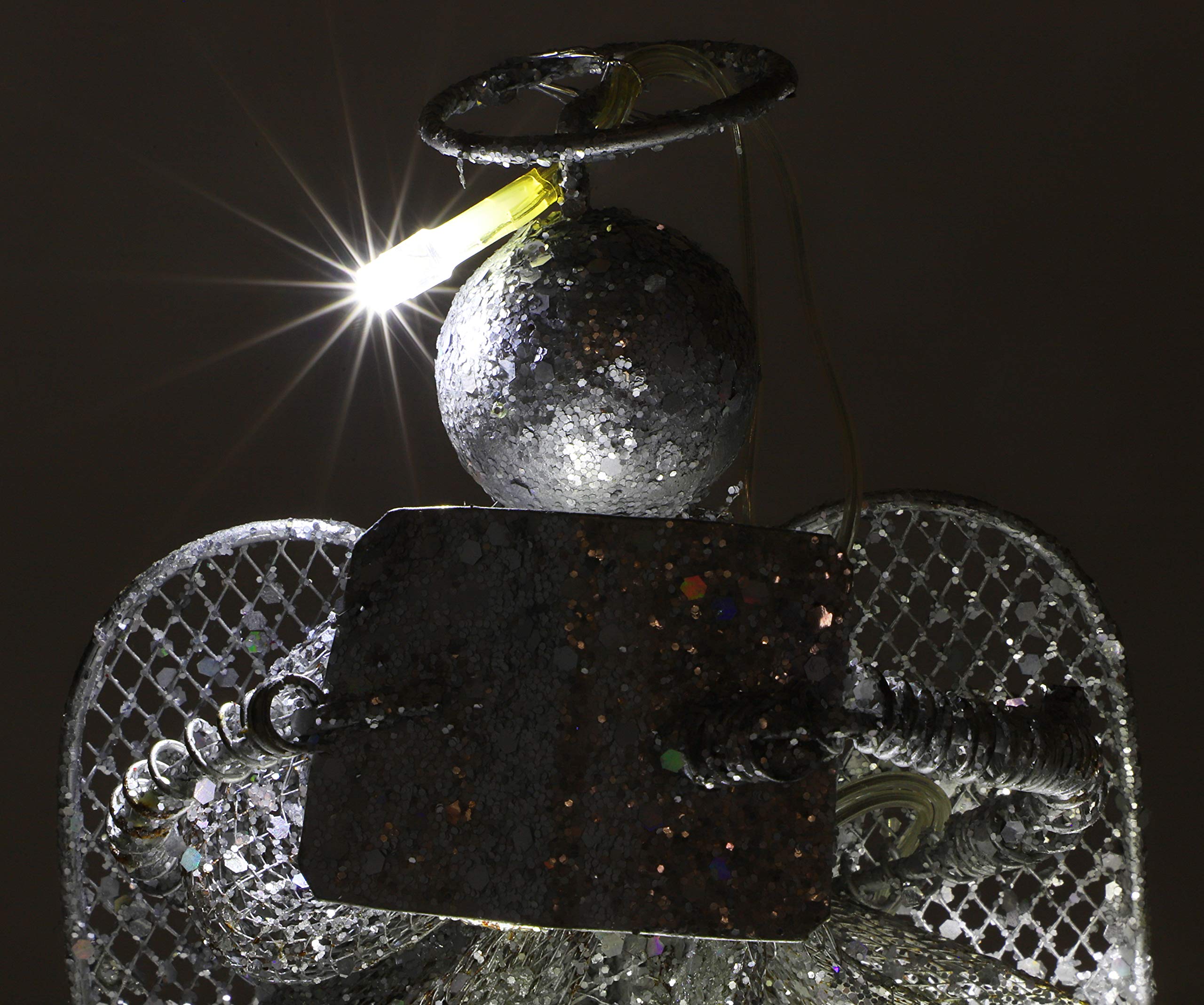Hengda Albero di Natale con luci LED bianche calde. Abete artificiale