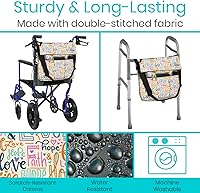 Vista 140 de Bolsa para silla de ruedas, Floral púrpura