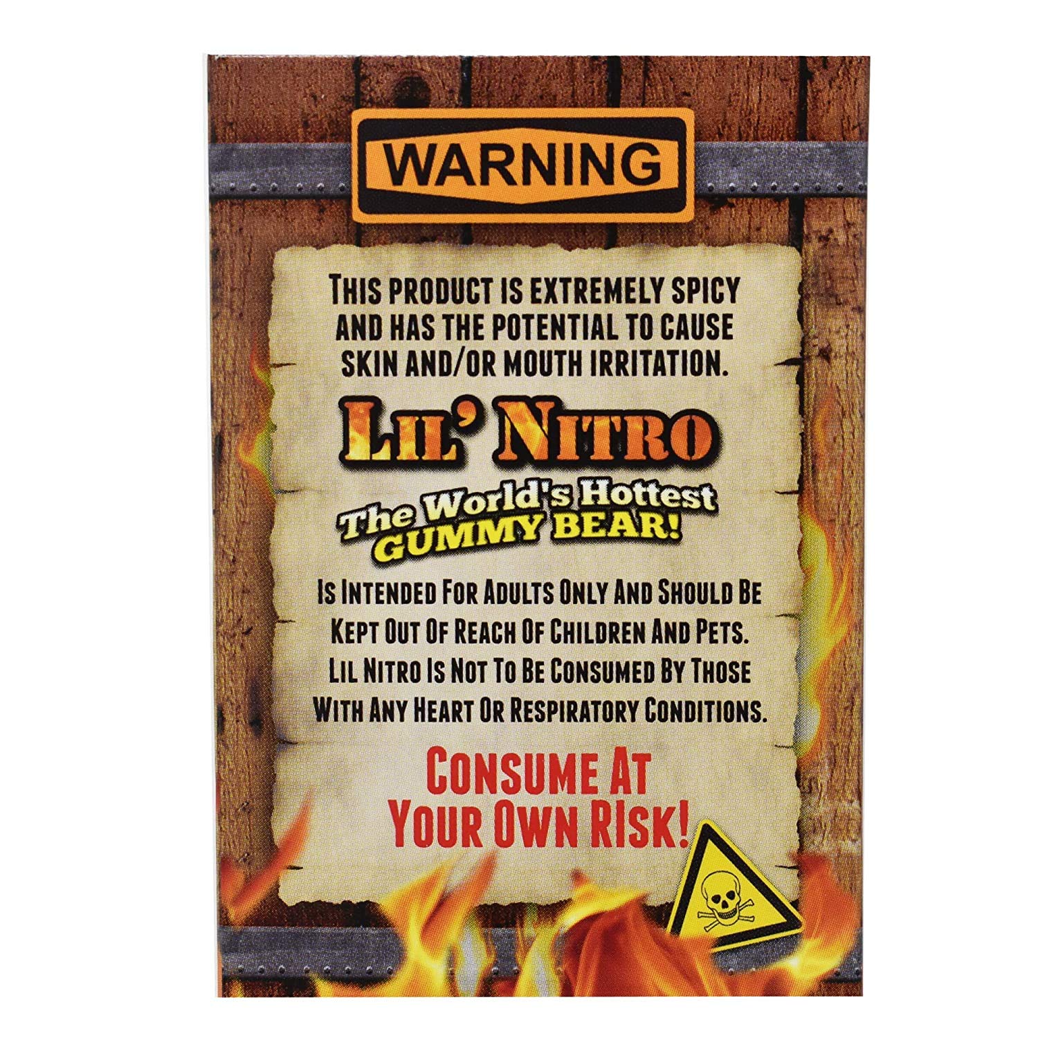 Flamethrower Candy Company 4 Pack of Lil' Nitro: The World's Hottest Gummy Bear