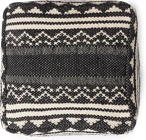 Miniatura 122 de REDEARTH · Puf otomano sin rellenos, con textura, cubo de almacenamiento, puf, reposapiés para sala de estar, dormitorio, guardería, habitación de