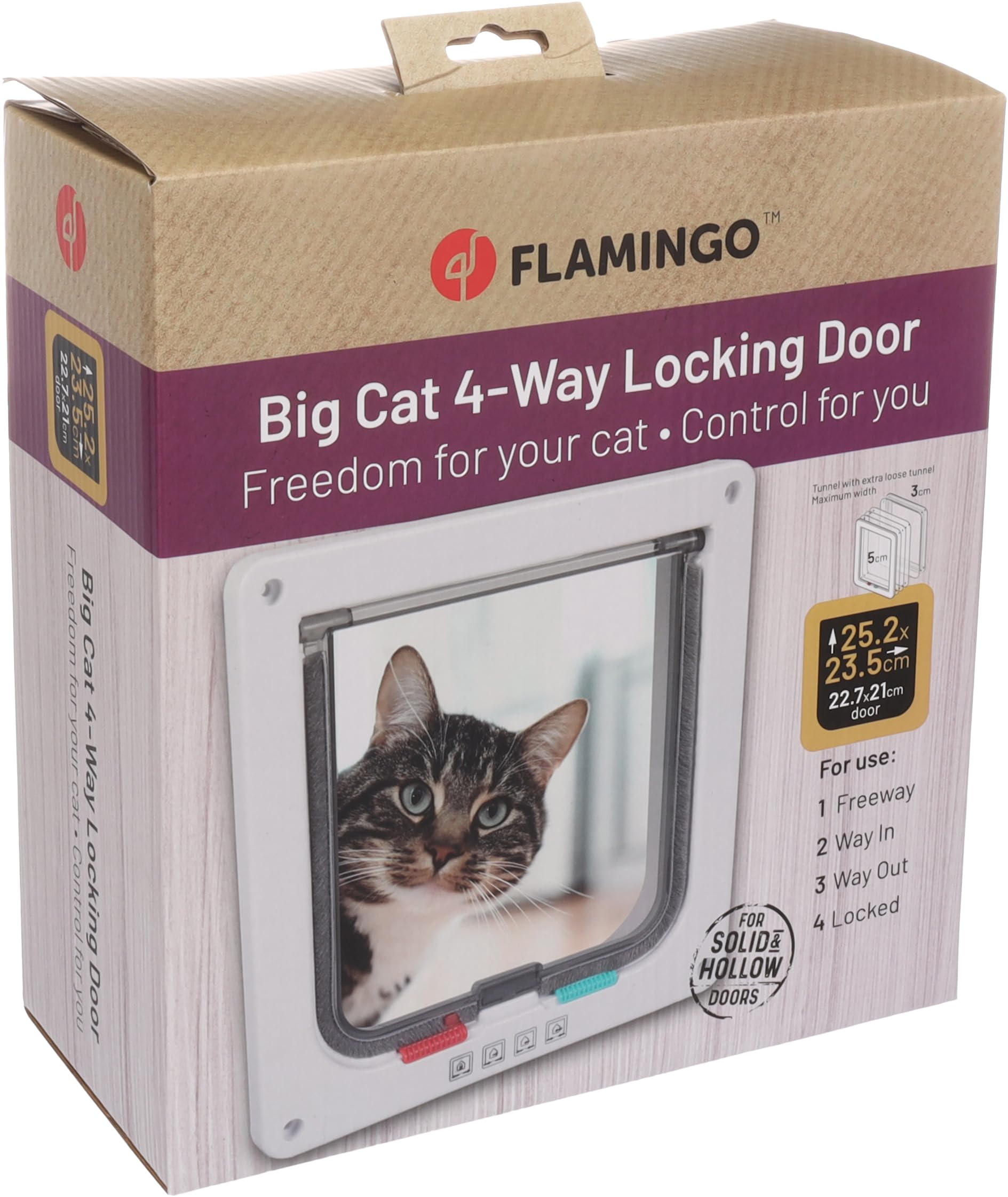 Flamingo CAT DOOR 4-WAY JANO + TUNNEL WHITE