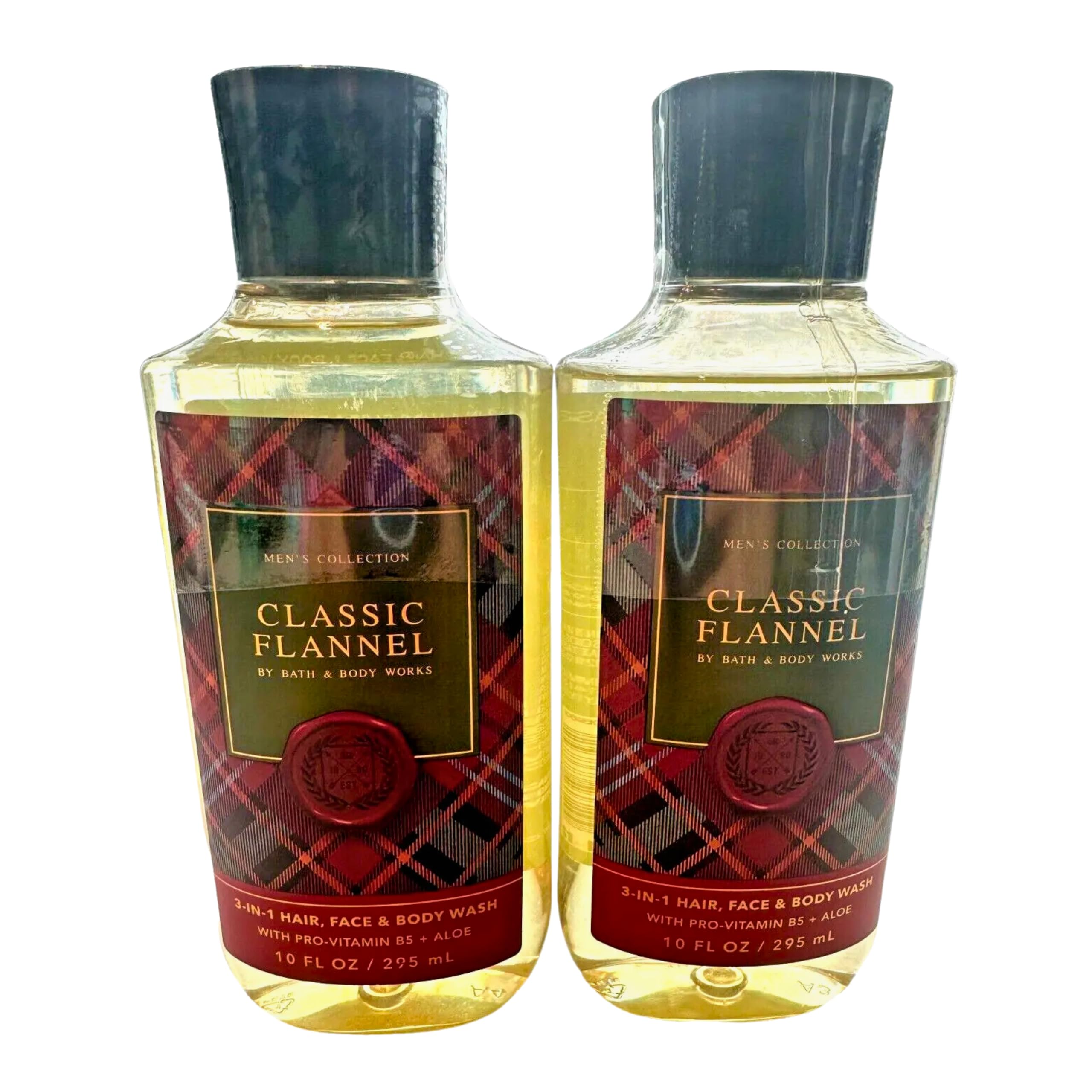 Bath & Body Works Shower Gel, Set of 2 Bottles, Each Bottle 10oz (Classic Flannel)