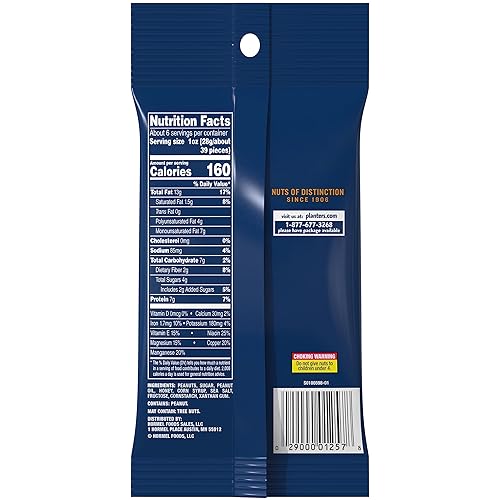Miniatura 7 de PLANTERS Cacahuetes salados, bolsa de 6 onzas (paquete de 12)