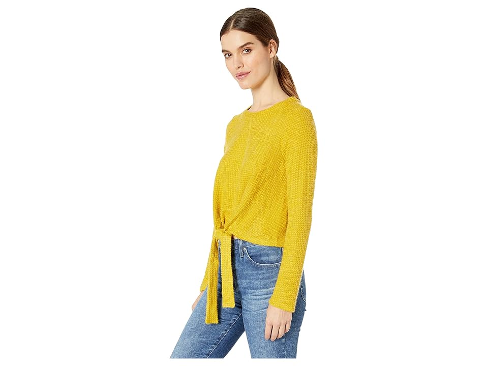 

J.O.A. Front Tie Sweater (Marigold) Women's Sweater, Yellow