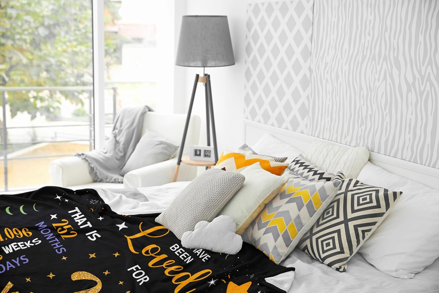 21st Birthday Gifts for Her, 21st Birthday Decorations Blanket 60"x50", 21 Year Old Birthday Gifts for Her Female Girl, Happy 21st Birthday - Image 6