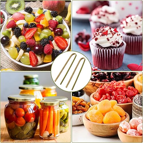 Miniatura 5 de Mini pinzas de bambú desechables, 100 unidades, pinzas de madera de 6.2 pulgadas de largo para embutidos, utensilios de cocina grandes para