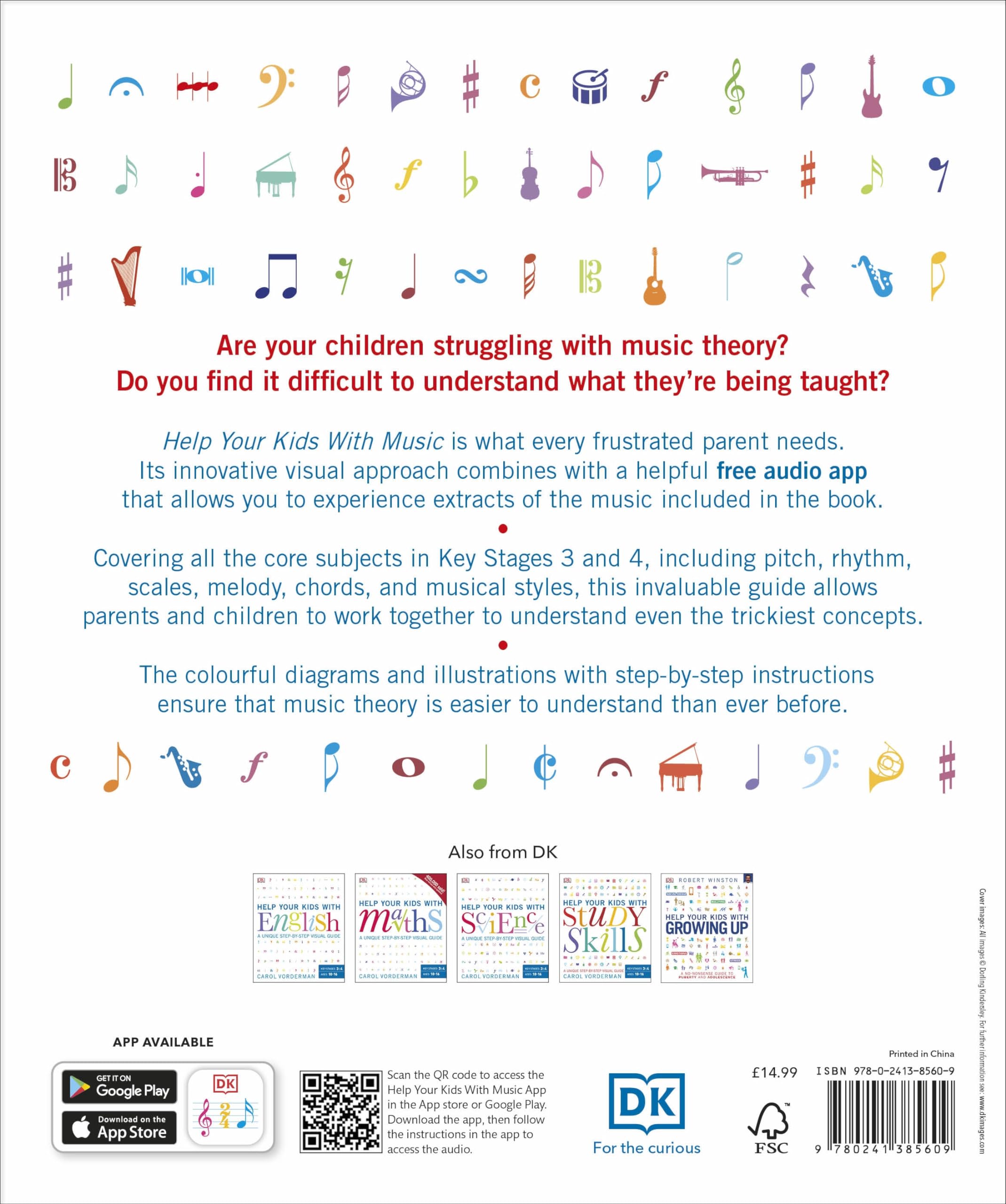 Help Your Kids with Music, Ages 10-16 (Grades 1-5): A Unique Step-by-Step Visual Guide & Free Audio App (DK Help Your Kids With)
