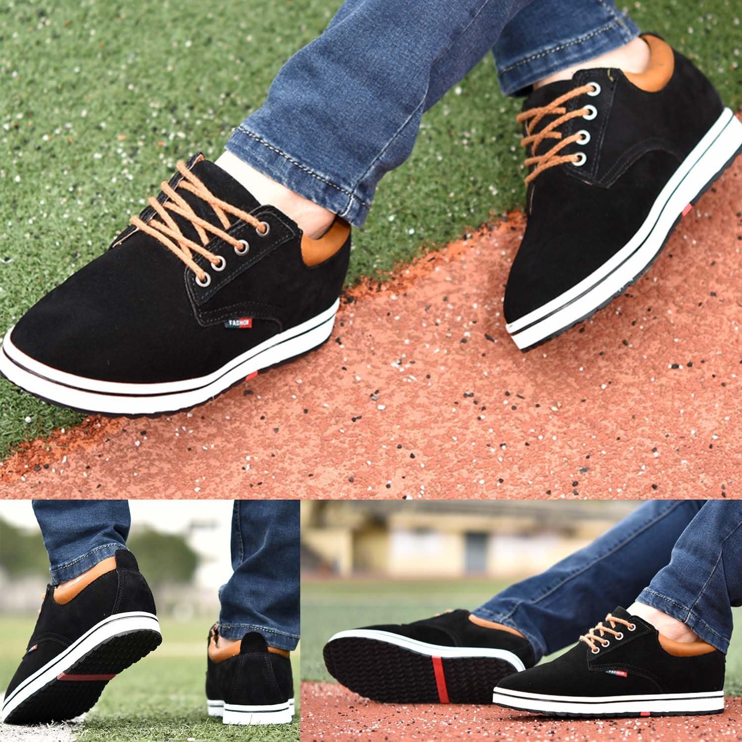 CERYTHRINA Men's Taller Height Increasing Elevator Shoes 2.36'' Lace-up Flannelette Cowhide Leather Dress Shoes - Image 2