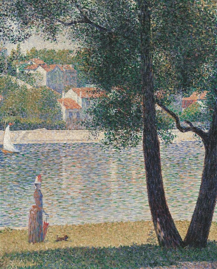 Toile Seurat La Seine à Courbevoie poster d'art pour intérieur poétique - 4