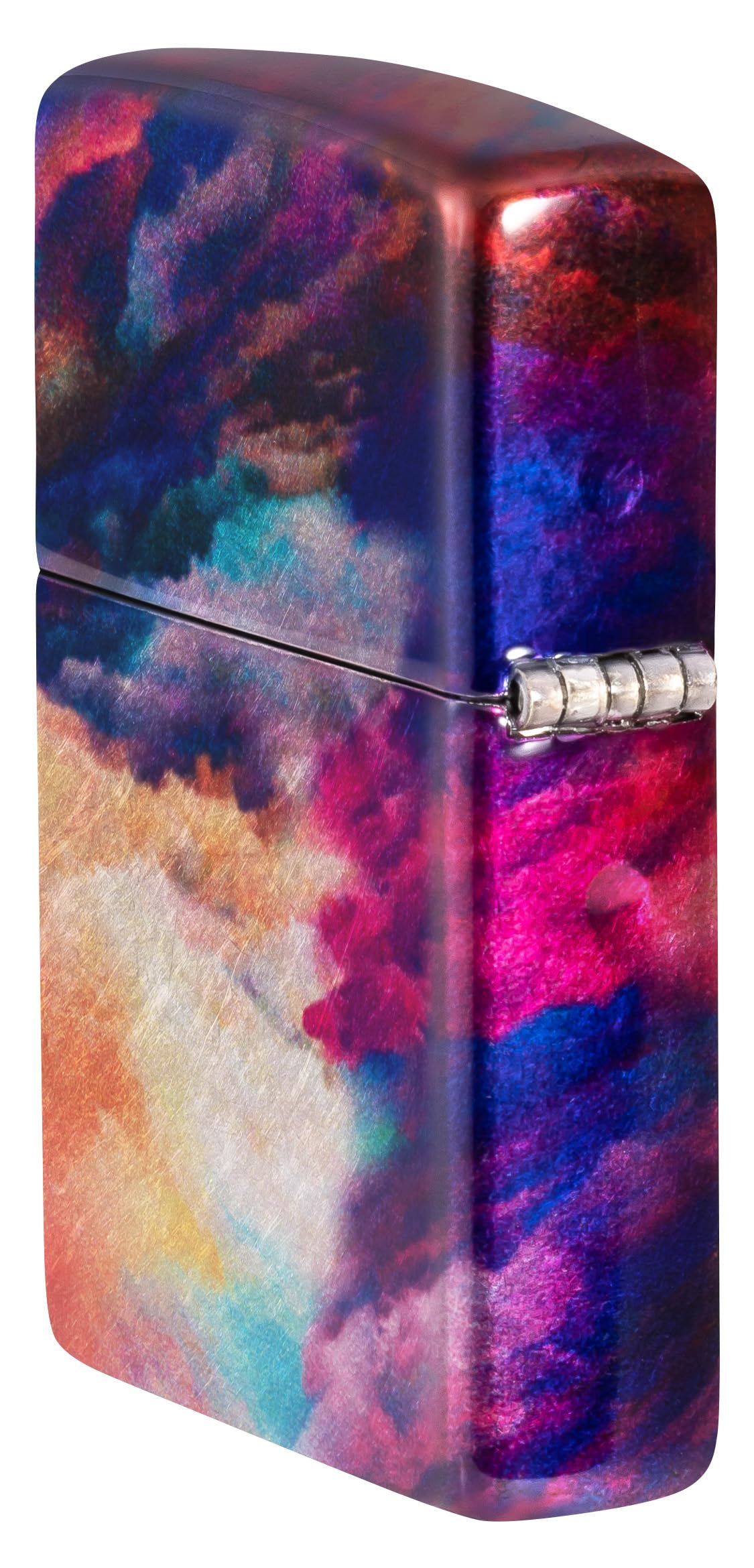 Zippo Sturmfeuerzeug - Tie Dye Multicolor - 540 Fusion Druck, Tumbled Chrome - Nachfüllbar - Wiederverwendbar - Windfestes Design - Geschenkbox - Made in USA