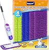 KEEPOW Reusable Power Mop Refill Pads Compatible with Swiffer PowerMop, Microfiber Power Mop Refills, Power Mop Pads for Hardwood Floor Cleaning 6 Pack