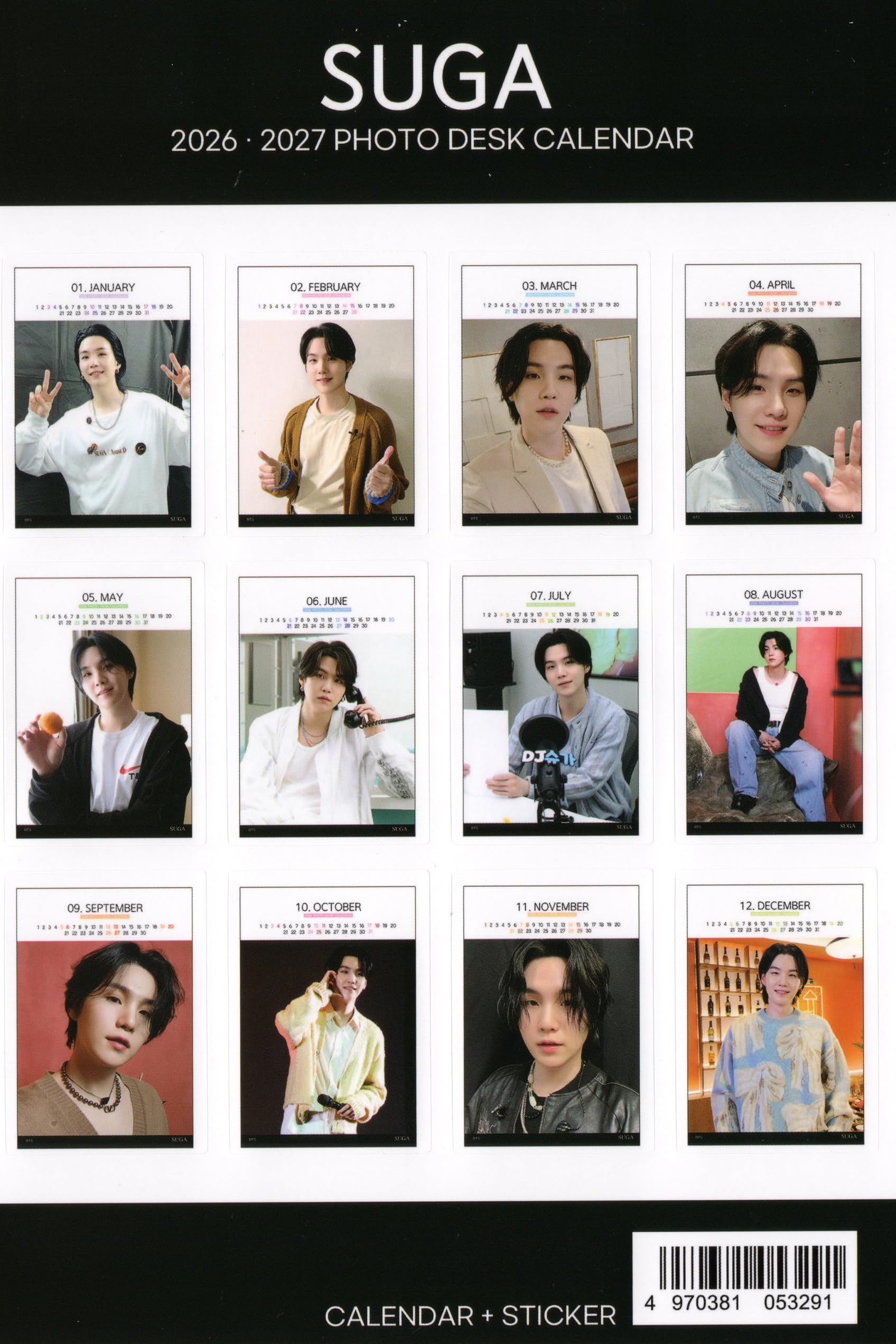 Amazon.co.jp: SUGA シュガ グッズ 卓上 カレンダー (写真集