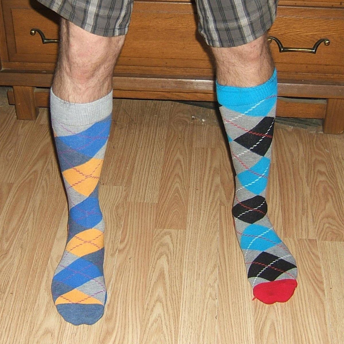 HSELL Funny Mens Colorful Dress Socks Crazy Design Argyle Striped Funky Pattern Cotton Socks for Men Gfits - Image 2