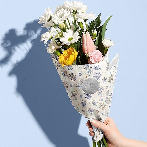 Miniatura 5 de Pañuelo de regalo impreso de Navidad de invierno desplegado, 20 x 30 pulgadas, 12 días (240 hojas)