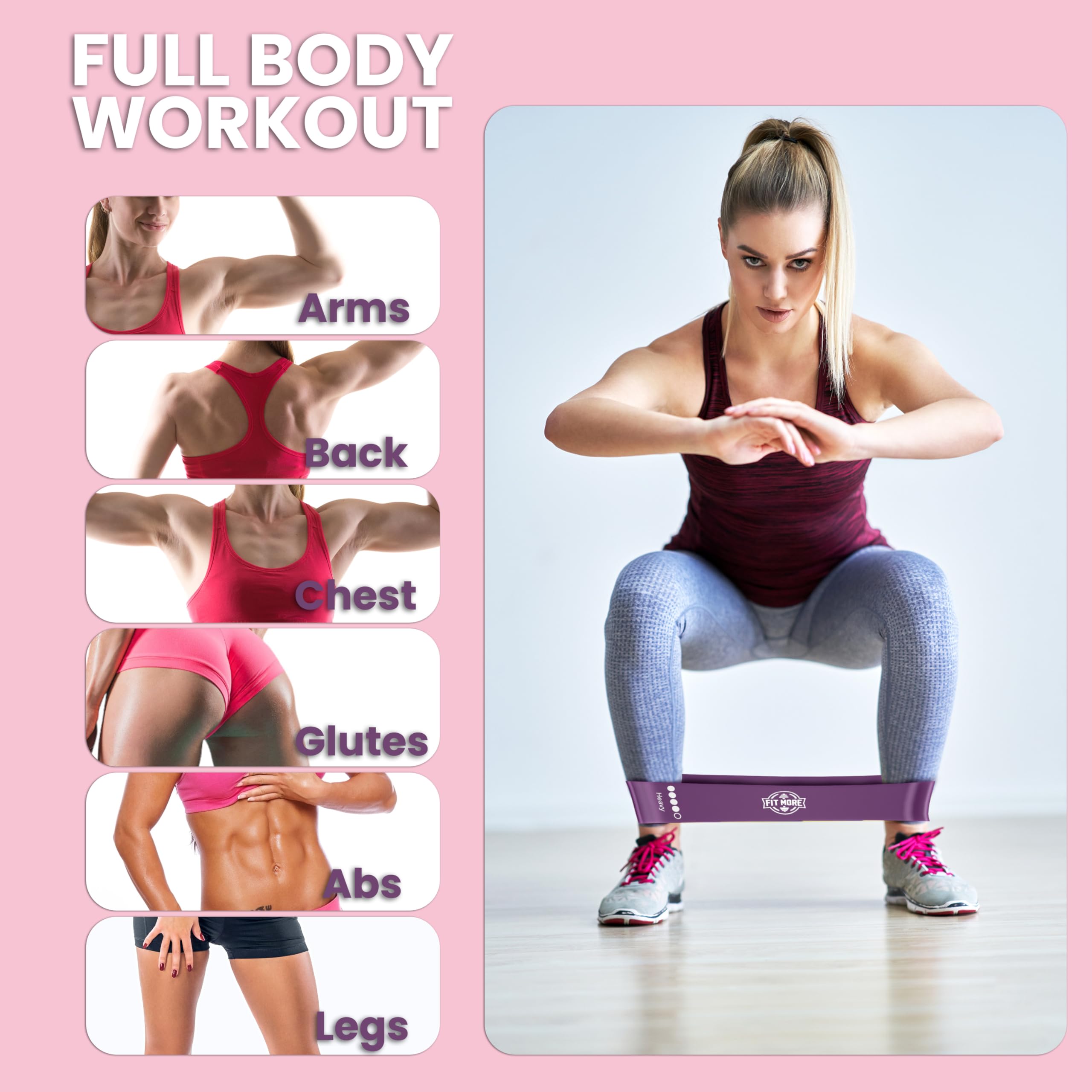 Zestaw opasek oporowych do ćwiczeń, fizjoterapii, treningu siłowego, pilatesu, rehabilitacji, jogi, fitnessu, treningów domowych, 3 płaskich i 5 opasek pętelkowych, opaski do ćwiczeń