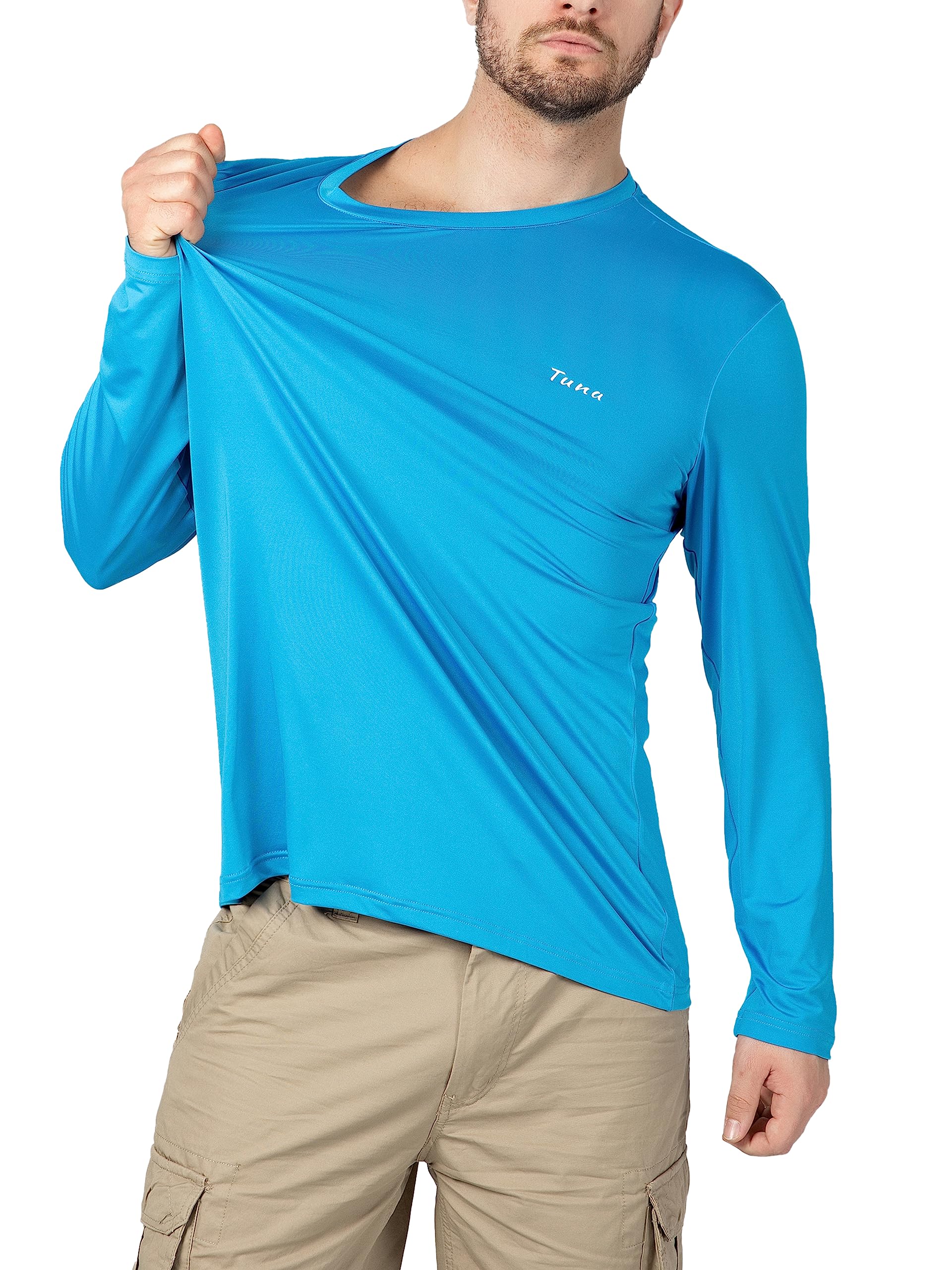 Tuna Fishing Shirts for Men Long Sleeve UPF 50+ UV Sun Protection Rash