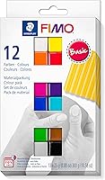 Staedtler FIMO Soft Oven Bake Polymer Clay - 12 Vibrant Assorted Colors for Jewelry, Sculpting & Crafts, 8023 C12-1