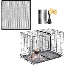 Dog Crate Divider Panel for 42 Inch Crate, Durable Thick Puppy Kennel Divider with Ties, Adjustable Training Accessory Divider Only 28.3" H x 27.2" W
