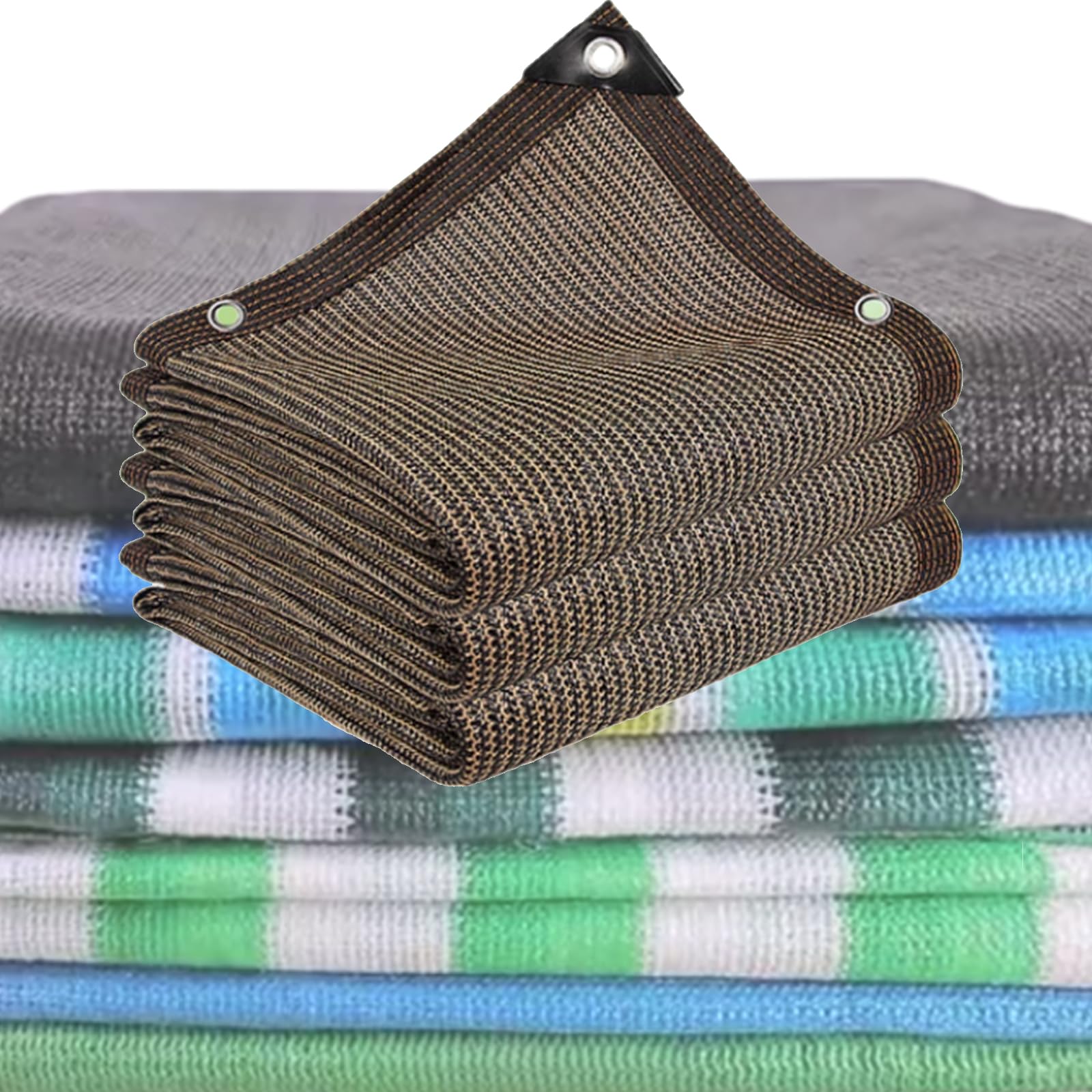 KLGFBDC Braun Shade Net with Grommets 90% UV Protection Garden Shade Cloth Durable Greenhouse Cover UV Resistant Pergola Shade Outdoor Sun Block Net [4m x 11m]