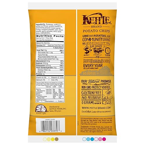 Vista 474 de Kettle Brand Papas fritas, papas fritas con ajo y parmesano, 7.5 onzas (paquete de 12)