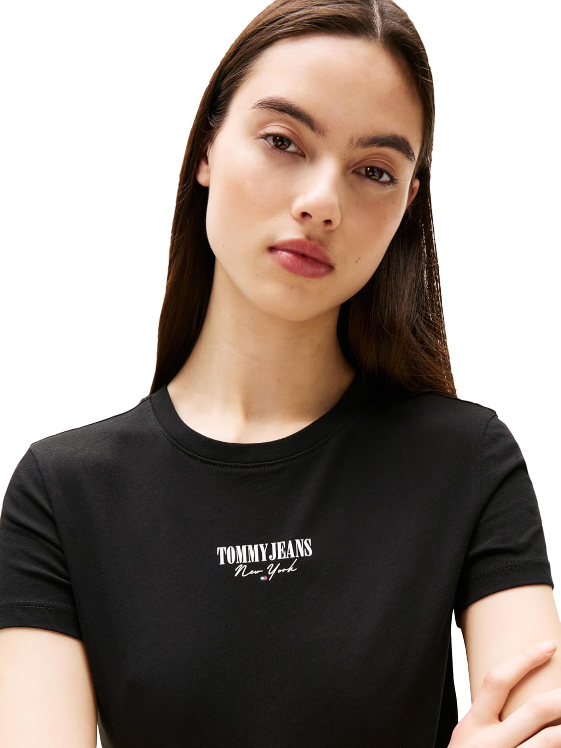 Tommy Jeans Womens Graphic Tee with Printed Logo Design - Image 2