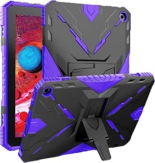 for F i r e8/8Plus Case 2020 Release 10th Generation,Kickstand Heavy Duty Armor Defender Cover (Purple-New)
