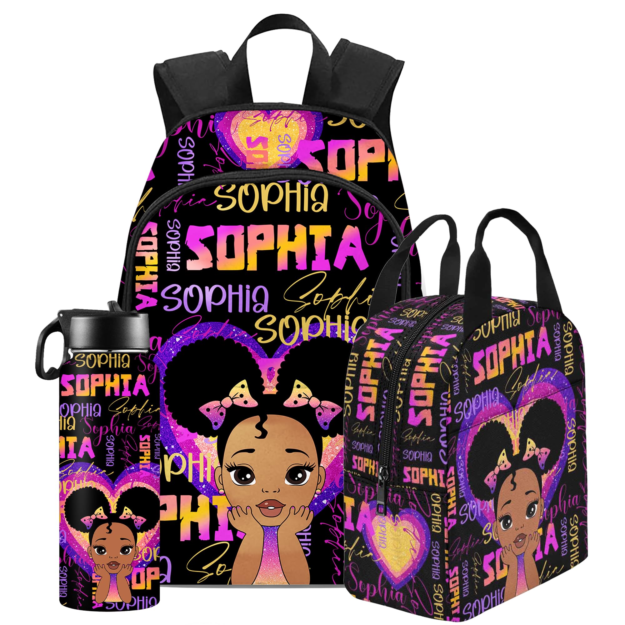 Jaydouble Back to School Gifts for Daughter Niece Granddaughter Personalized Kids Backpack Customized Backpack for Girl Custom Colorful Backpack