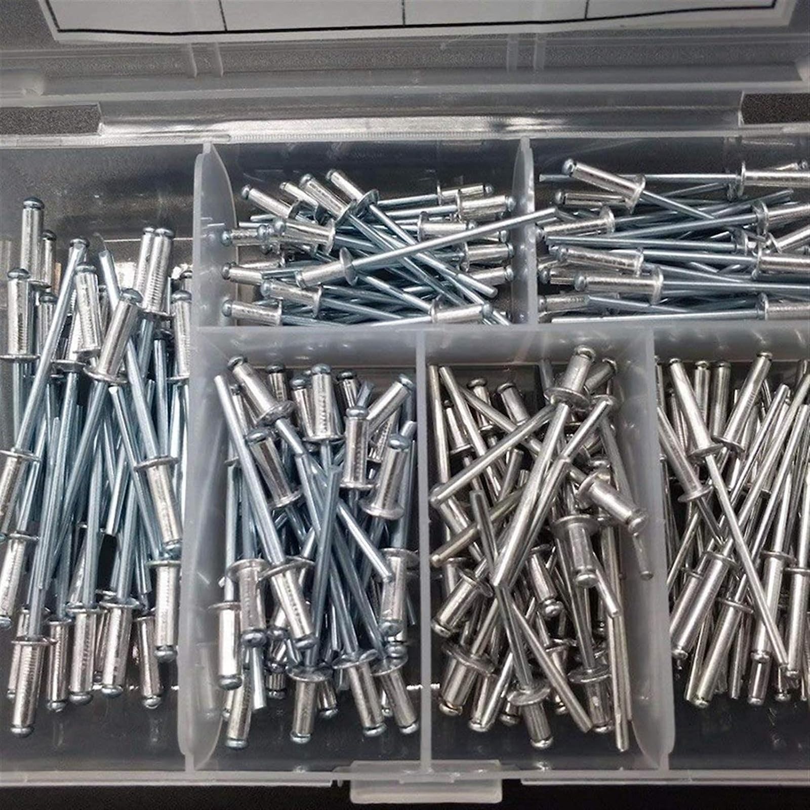 KanDuo Nietmuttern, Verbindungselemente, Muttern, Nieten, 180 Stück, Nageldekoration, Aluminium-Blindniete, Nieten-Sets for Möbel, Sortimentsset, robust und langlebig