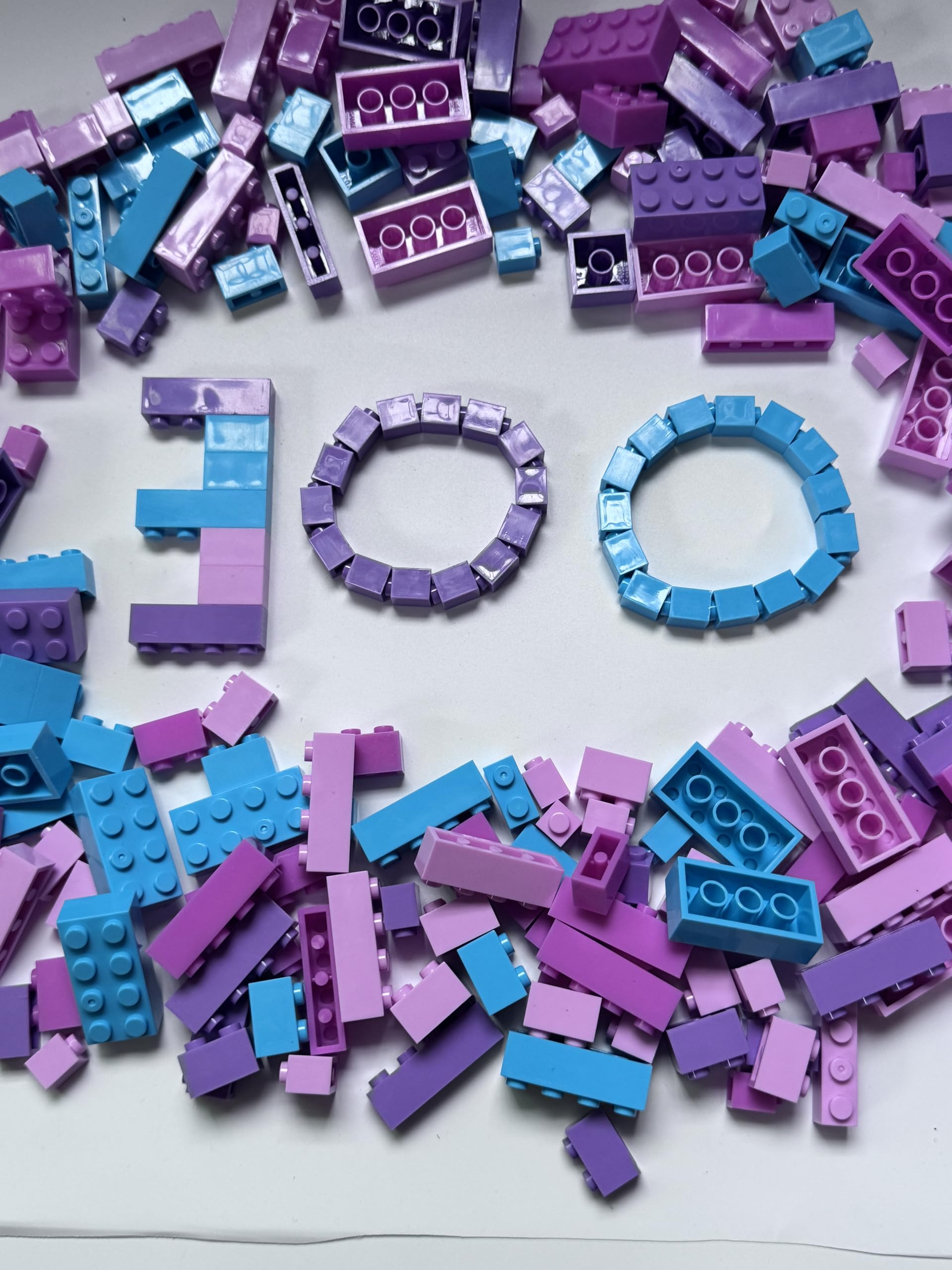 300 Pieces Building Bricks, Bulk Small Bricks for Building, Compatible with Lego Parts and Pieces, Creative Building Block Friends Toys for Girls Ages 6 7 8 9 10 Year Old