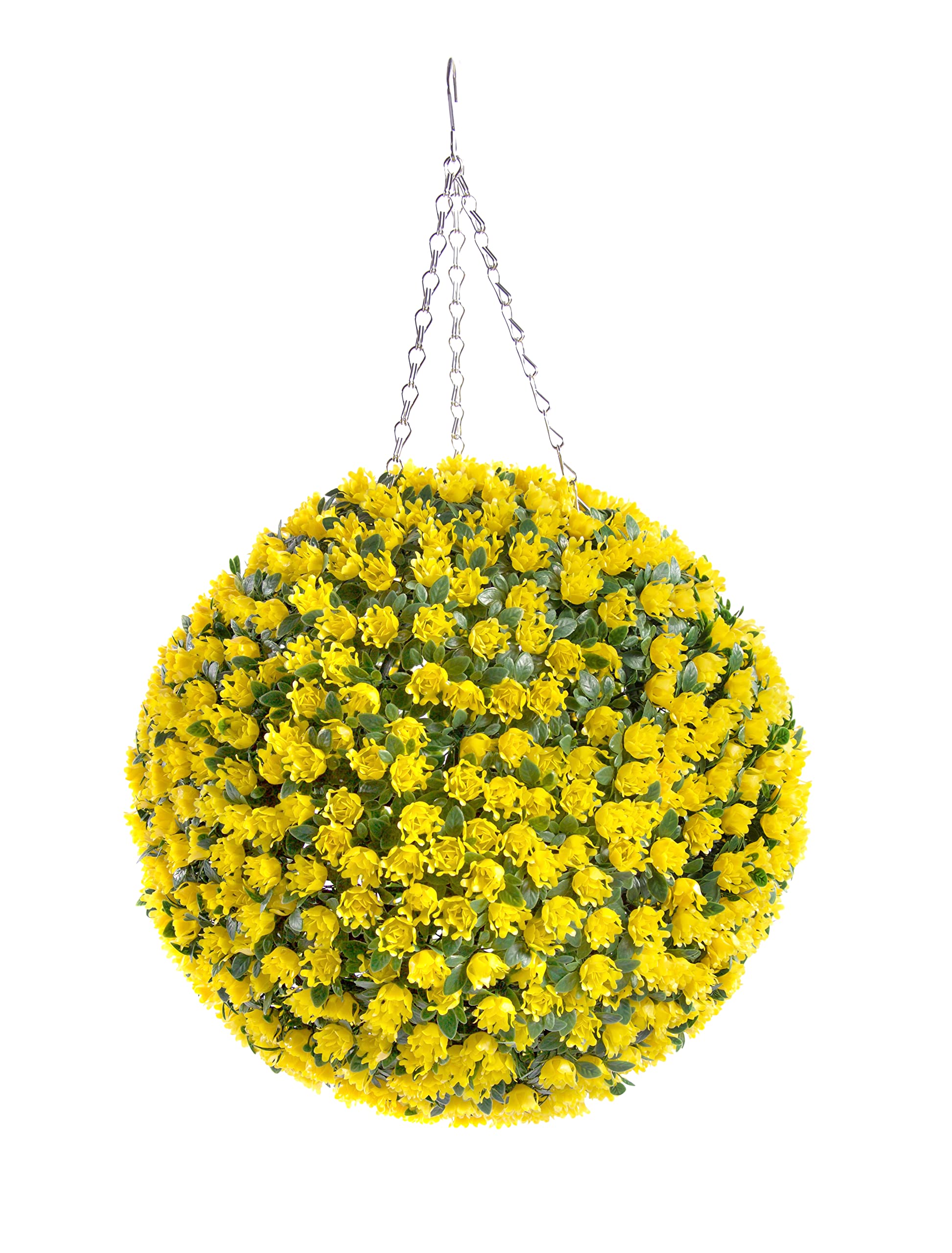 Best Artificial Yellow 38Cm Rose Flower Ball